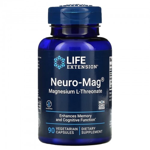 Life Extension, Neuro-Mag, L-треонат магния, 90 вегетарианских капсул Life Extension, Neuro-Mag, L-треонат магния, 90 вегетарианских капсул
